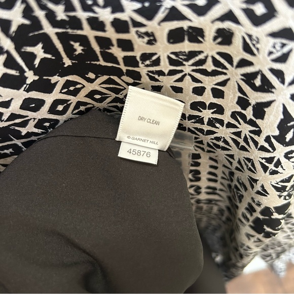 Garnet Hill~ new ~ Silk Geometric Print 3/4 Sleeve Lined Shift Dress in size 18 - Picture 7 of 9